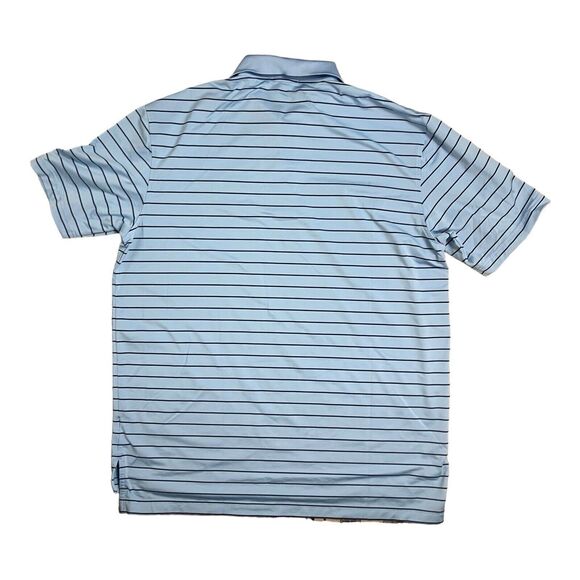 Peter Millar Polo L Blue Striped International Golf Federation Summer Comfort - Picture 8 of 9